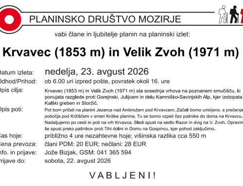 Krvavec in Veliki Zvoh
